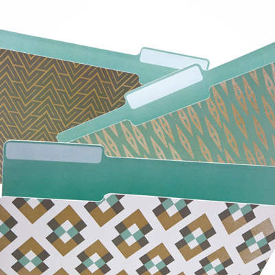 Metallic patterns and other interesting folder designs from See Jane Work