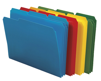 Coloured folders