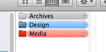 Coloured folders on the Mac